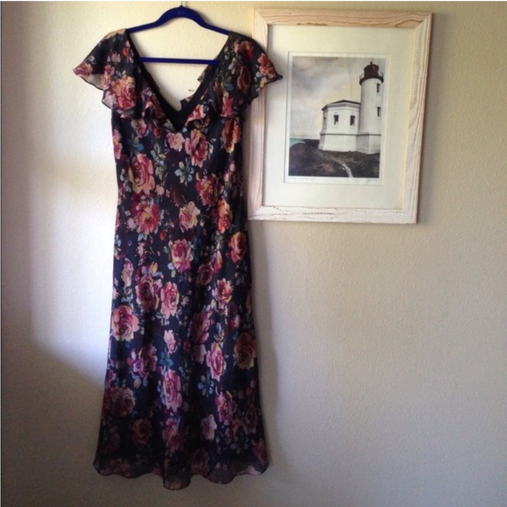 LAUREN Ralph Lauren Silk Floral Dress